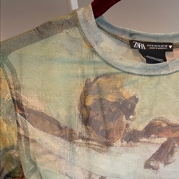 Zara Multicolor Artistic Print Bodysuit - Picture 3 of 6